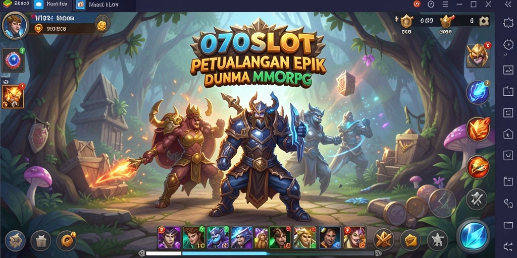 Tampilan gameplay epik di 070SLOT dengan pertempuran menegangkan.