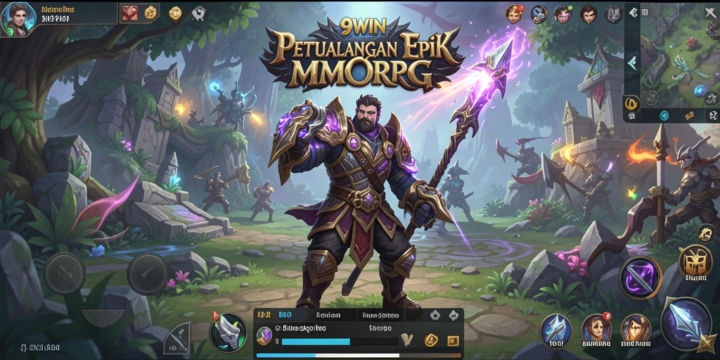 Tangkapan layar yang menampilkan aksi seru dalam gameplay MMORPG 9WIN.