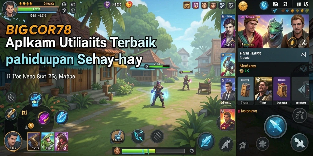 Tangkapan layar utama menampilkan tampilan antarmuka pengguna BIGCOR78 yang menarik.
