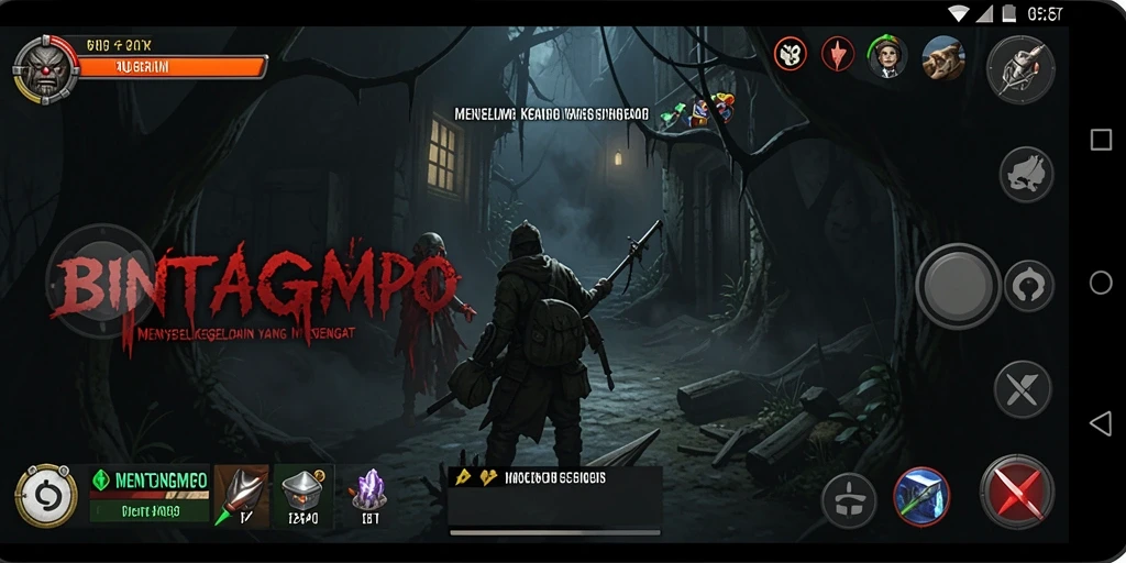 Tangkapan layar menggambarkan suasana mencekam dari gameplay BINTANGMPO.