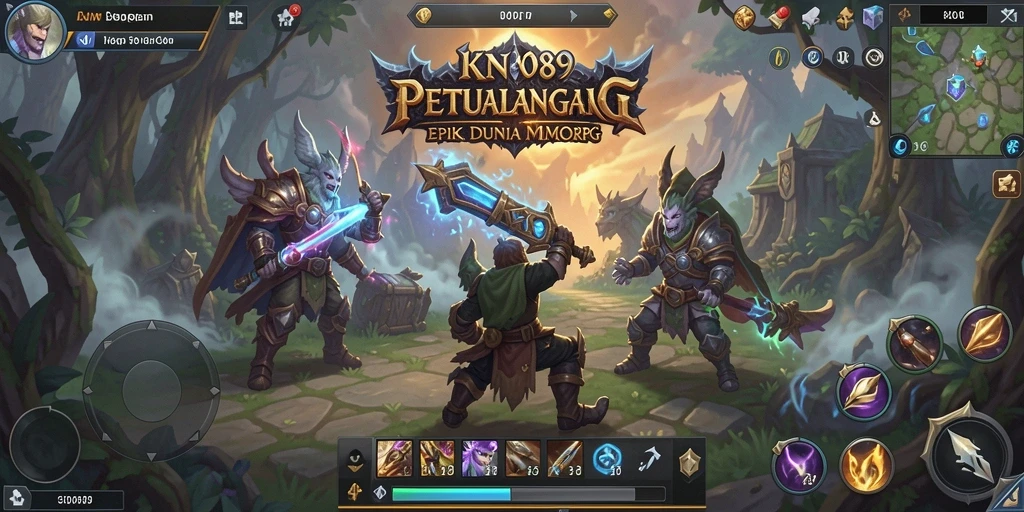 Screenshot KNO89 menampilkan gameplay seru dalam dunia MMORPG yang dinamis.