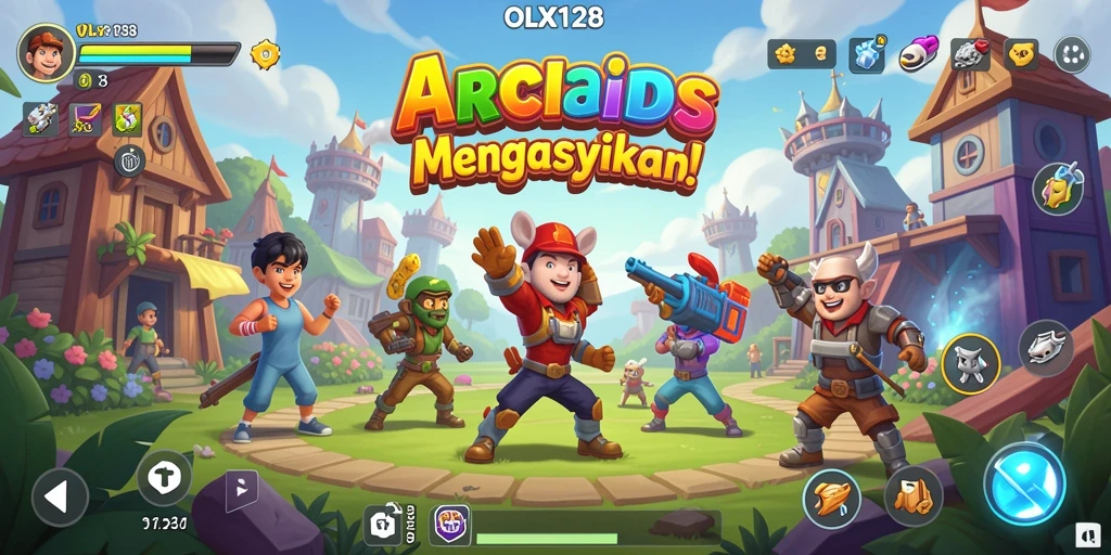 Screenshot OLX128 menampilkan aksi intens gameplay Arcade yang seru.