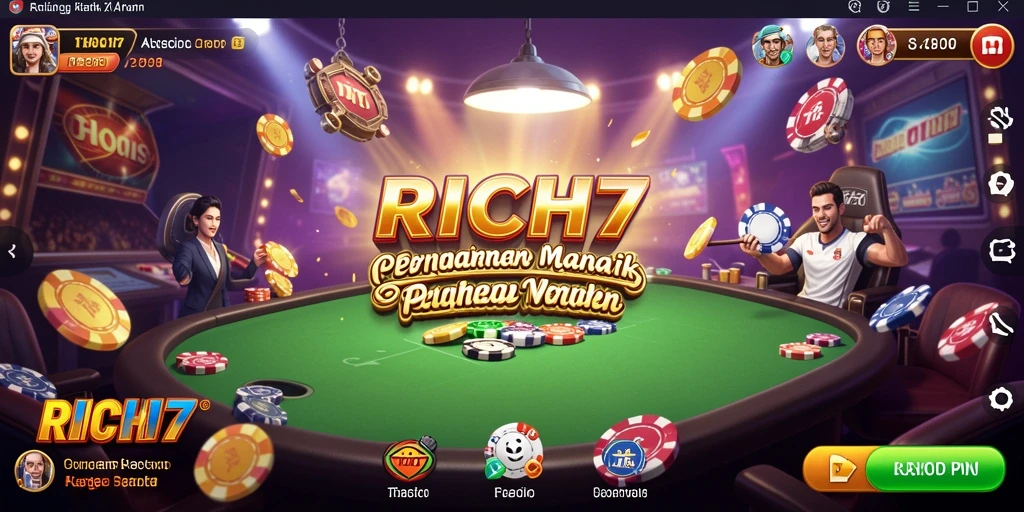 Tampilan gameplay RICH7 yang seru dan mendebarkan.