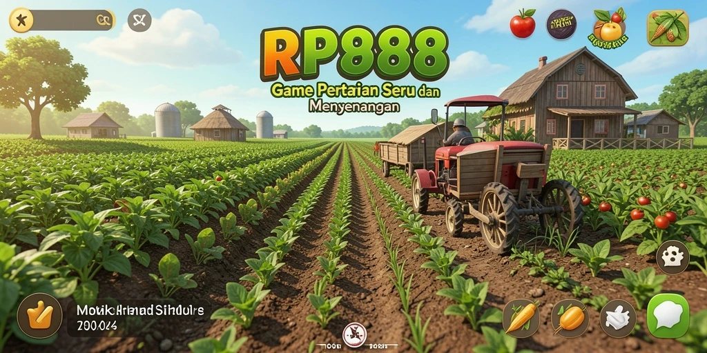 Tampilan gameplay menarik dari RP888 dengan aktivitas pertanian.