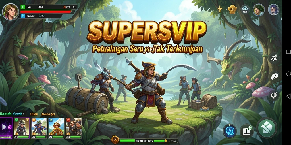 Screenshot utama SUPERSVIP menampilkan gameplay yang mendebarkan dan penuh aksi.