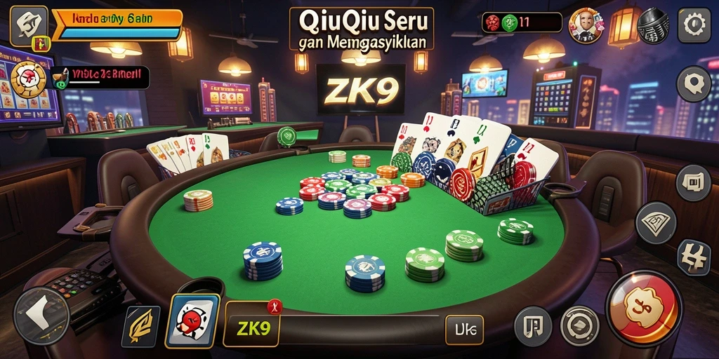 Tampilan menarik dari gameplay QiuQiu di ZK9.